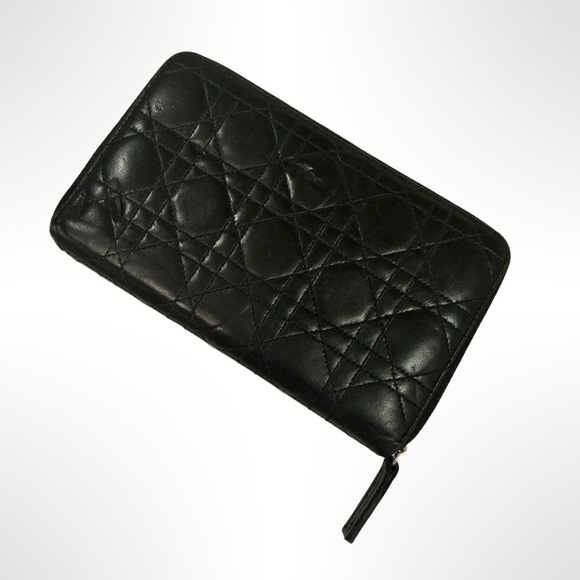 Dior Handbags - Christian Dior Cannage Lambskin Wallet black.